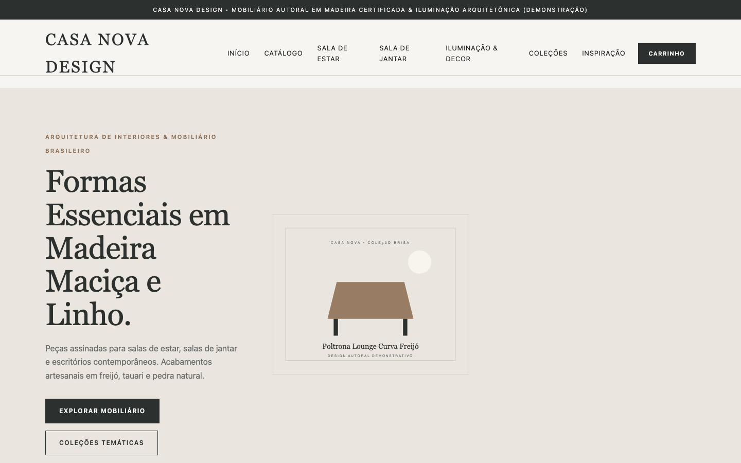 Apresentação do modelo Casa Nova Design — Casa, Móveis e Decoração